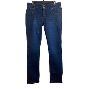 Plastic Jeans Distressed Dark Wash Denim Size 19/20